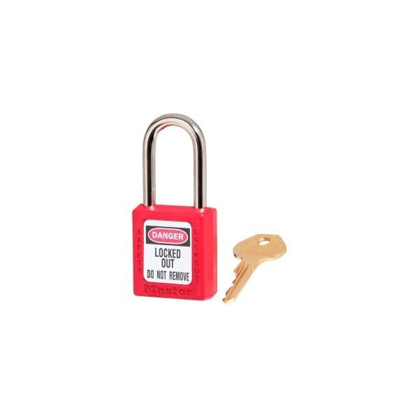 Master Lock Master Lock Safety 410 Series Zenex Thermoplastic Padlock, Red, 410RED 410-RED - main